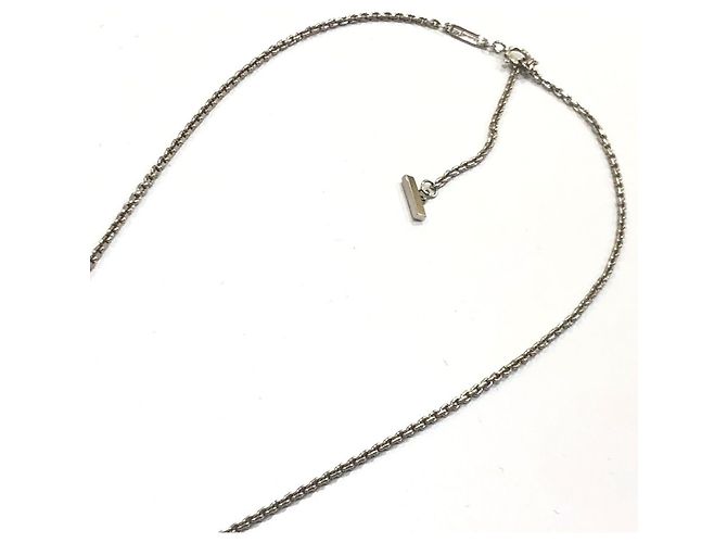 Tiffany T Tiffany & Co. 18K Gold T-One Circle Pendant Chain Necklace Silvery - view 12