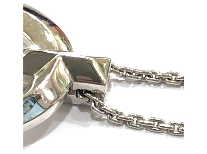 Tiffany T Tiffany & Co. 18K Gold T-One Circle Pendant Chain Necklace Silvery - view 14