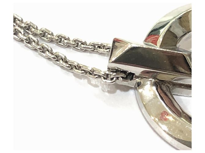Tiffany T Tiffany & Co. 18K Gold T-One Circle Pendant Chain Necklace Silvery - view 15