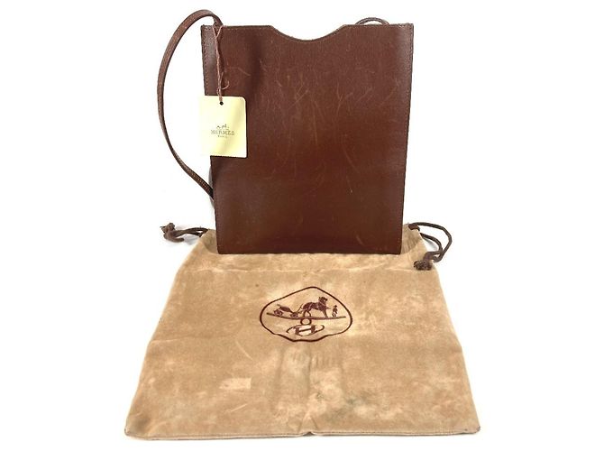 Borsa Hermès Onimetu Marrone Pelle Box - vista 15