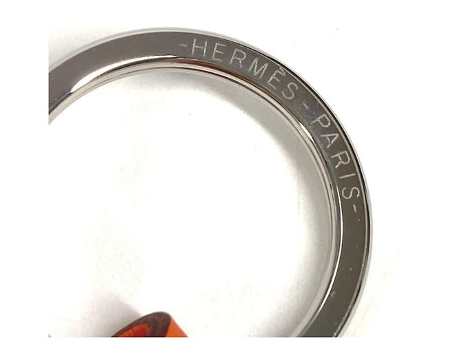 Ring Portachiavi in ​​crocetta Hermès 2024 - Charm per borsa Arancione - vista 7