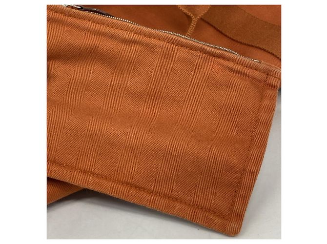 Borsa tote Hermès Valparaiso MM Arancione - vista 10