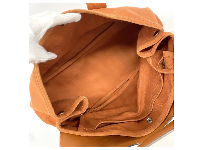 Borsa tote Hermès Valparaiso MM Arancione - vista 4