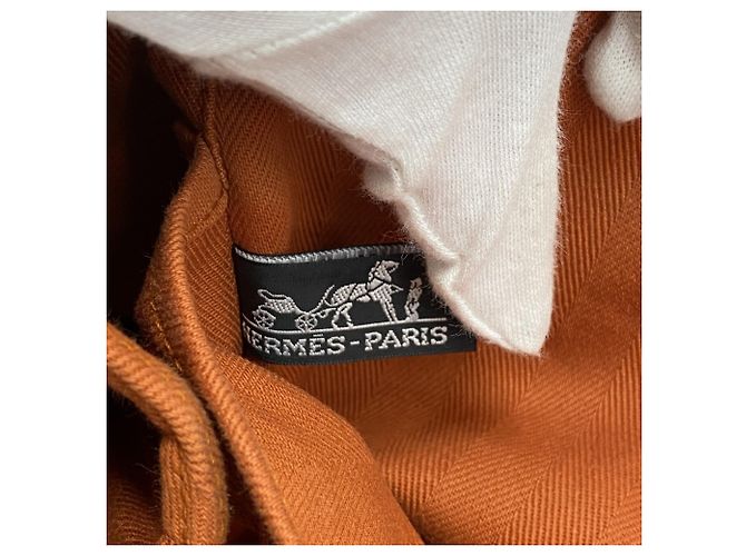 Borsa tote Hermès Valparaiso MM Arancione - vista 5