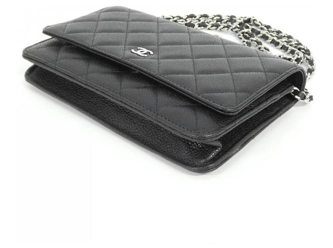 Timeless Chanel Portafoglio a Catena Classico Senza Tempo Nero - vista 3