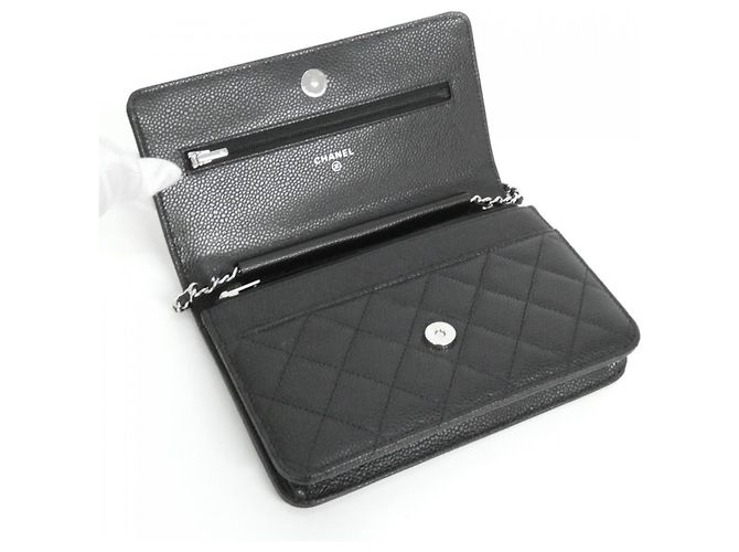 Timeless Chanel Portafoglio a Catena Classico Senza Tempo Nero - vista 6