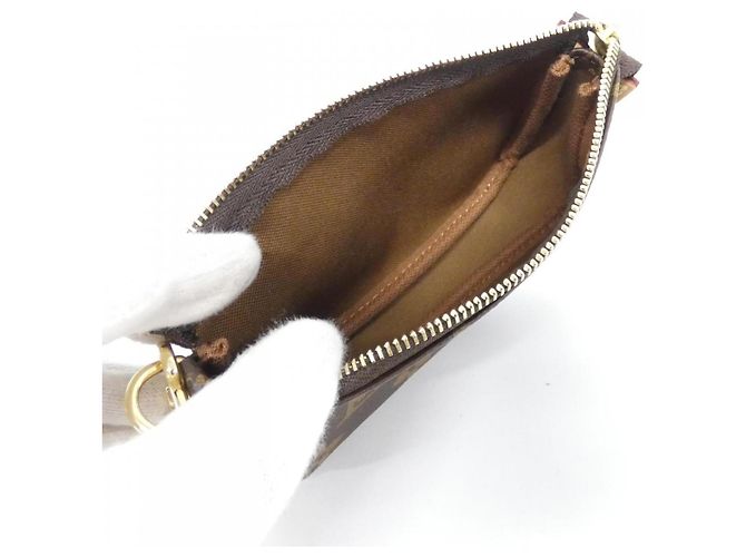 Mini Pochette Accessoires Monogram Louis Vuitton Marrone - vista 4