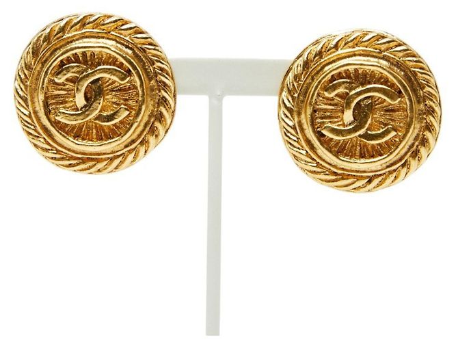 Vintage Chanel Coco Mark Ohrringe Golden - Ansicht 2