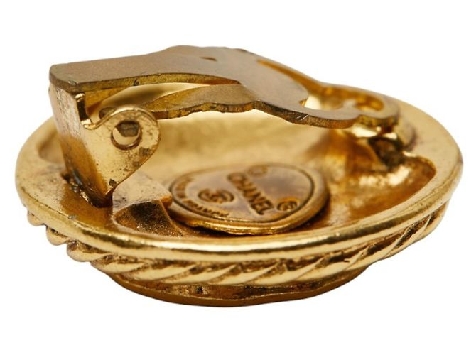 Vintage Chanel Coco Mark Ohrringe Golden - Ansicht 4