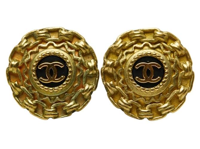 Orecchini a clip vintage Chanel Coco Mark D'oro - vista 2
