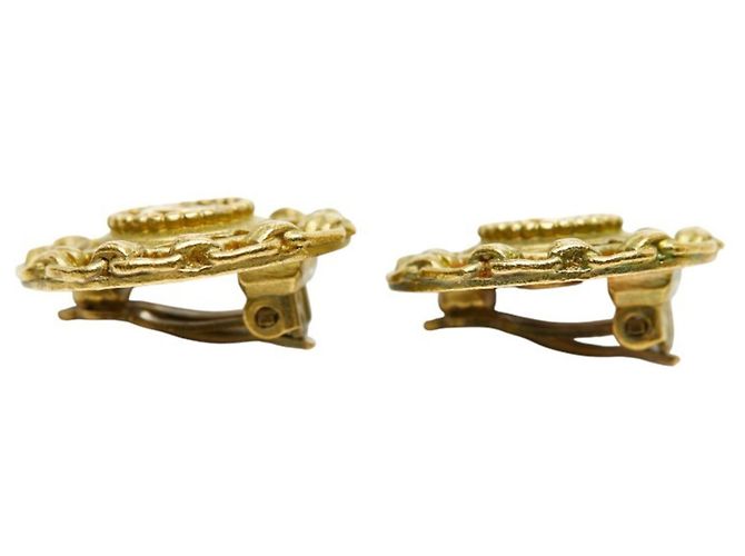 Orecchini a clip vintage Chanel Coco Mark D'oro - vista 4