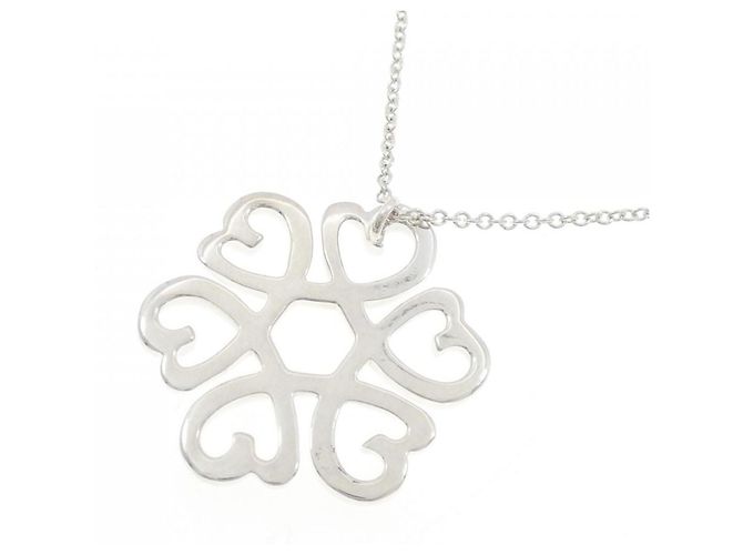 Tiffany & Co Collana Medaglione Cuore Amore Tiffany Argento - vista 4