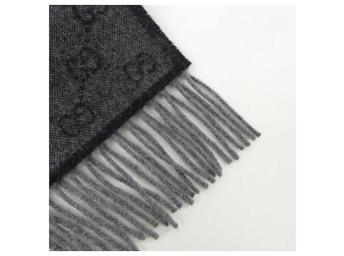 Gucci Gray Wool Stole Scarf - view 2