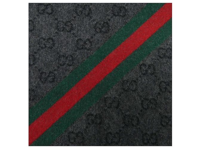 Gucci Gray Wool Stole Scarf - view 4