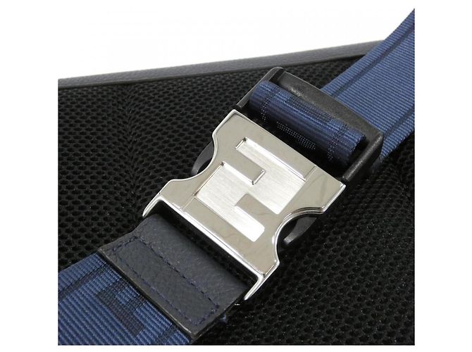 Fendi Shadow Diagonal Schultertasche Dunkelblau - Ansicht 8