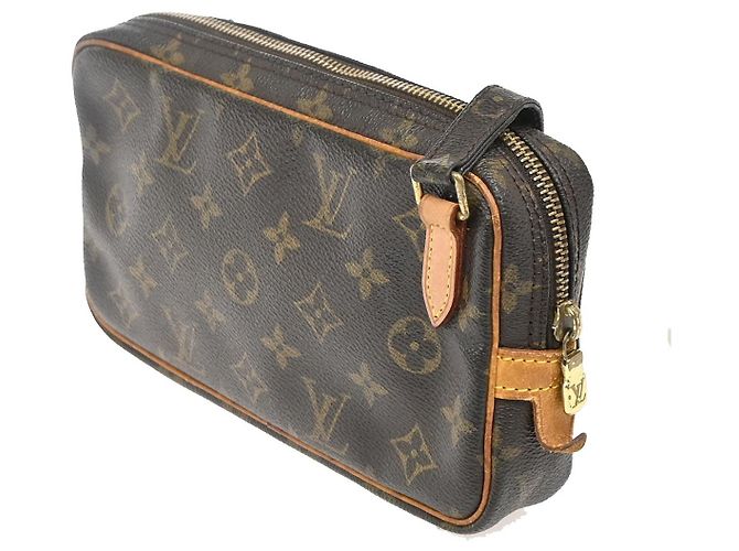 Pochette Marly Bandouliere Louis Vuitton Monogram Canvas Marrone - vista 3