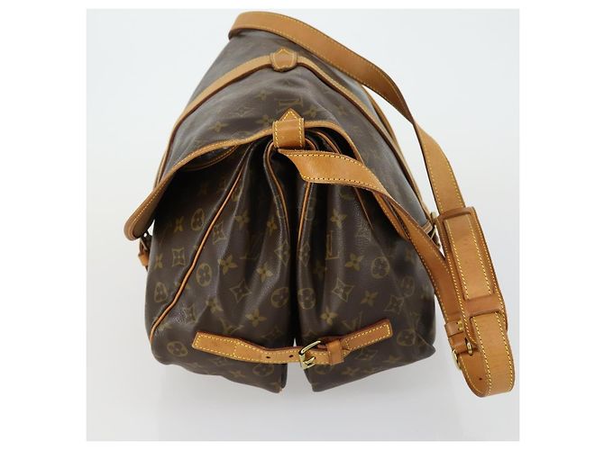Borsa Saumur Louis Vuitton in tela Monogram 35 Marrone - vista 4
