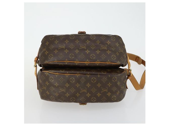 Borsa Saumur Louis Vuitton in tela Monogram 35 Marrone - vista 5