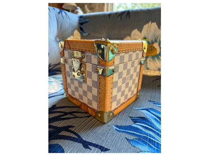 Louis Vuitton Damier Azur Scatola Merveilles Gold hardware - vista 3