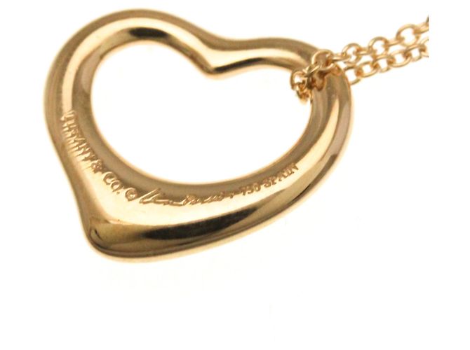 Elsa Peretti Tiffany & Co Collar Péndulo Corazón Abierto Tiffany en Oro Rosa Dorado - vista 3