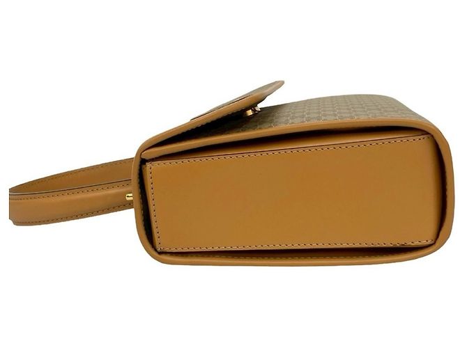Céline Bolsa de couro com logo circular Macadam da Celine Bege - vista 5