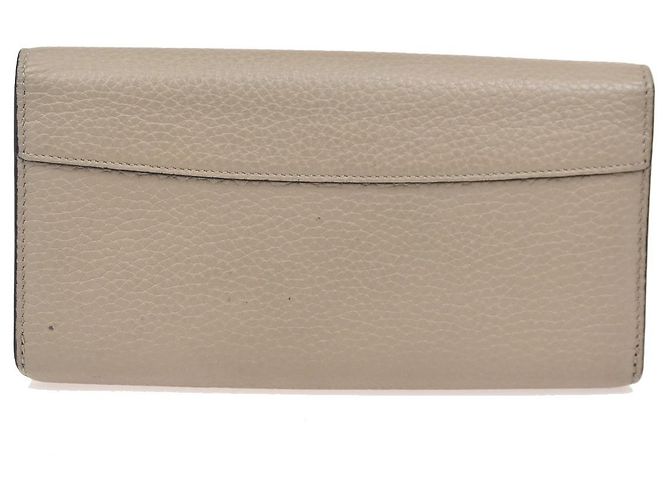 Cartera Larga Capucines de Cuero Louis Vuitton Beige - vista 2
