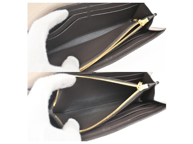 Cartera Larga Capucines de Cuero Louis Vuitton Beige - vista 5