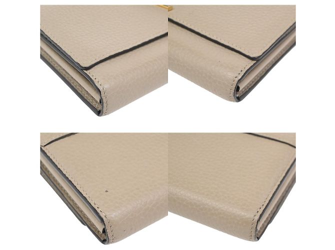 Cartera Larga Capucines de Cuero Louis Vuitton Beige - vista 7