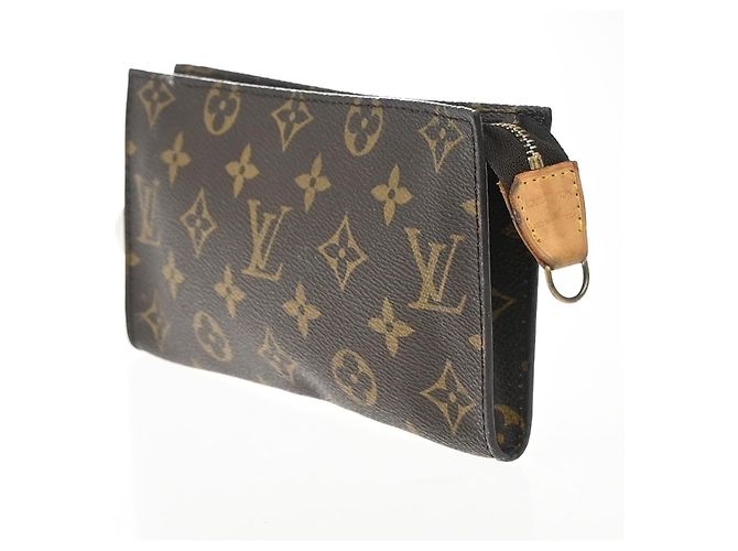 Bucket Pouch a secchiello Louis Vuitton in tela Monogram Marrone - vista 3