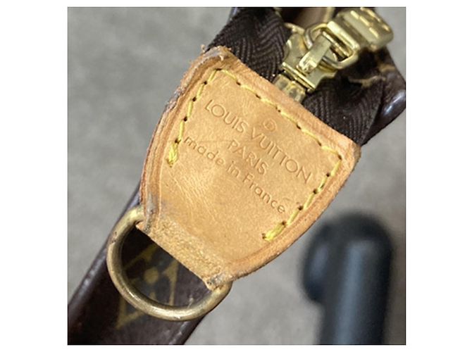 Bucket Pouch a secchiello Louis Vuitton in tela Monogram Marrone - vista 6