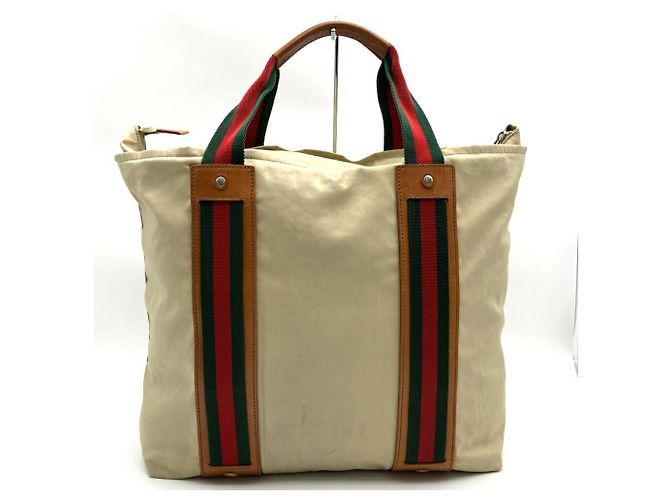 Borsa tote beige Gucci Sherry Line - vista 2