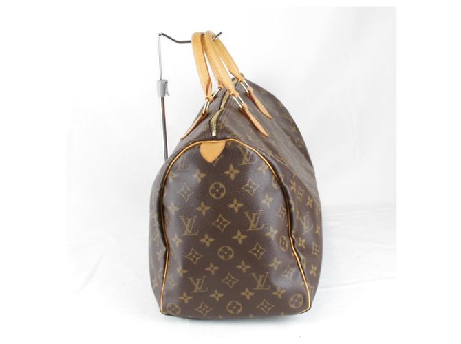 Sac à main Louis Vuitton Monogram Speedy 40 Marron - vue 3