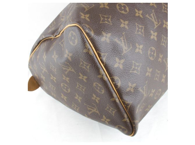Sac à main Louis Vuitton Monogram Speedy 40 Marron - vue 4
