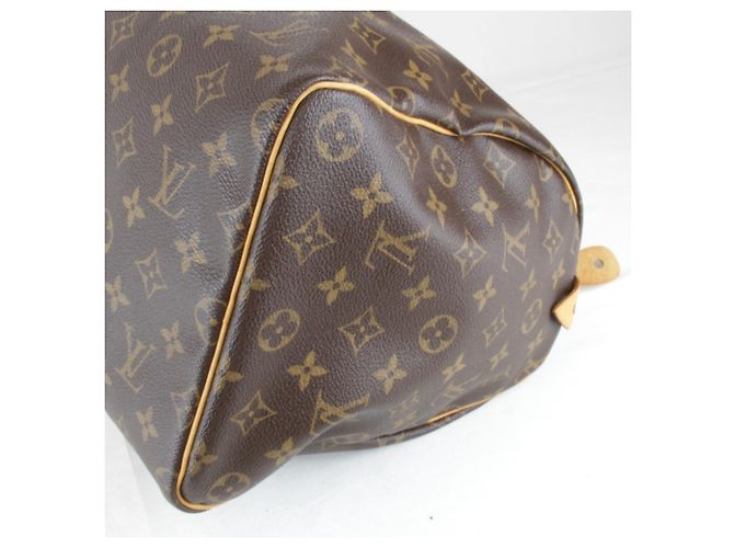 Sac à main Louis Vuitton Monogram Speedy 40 Marron - vue 5