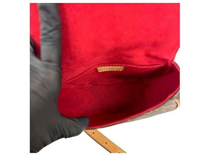 Borsa a spalla mini in pelle monogramma marrone Louis Vuitton - vista 9