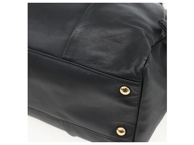Halb Schultertasche aus Leder in Schwarz und Gold Auth 148535V von Salvatore Ferragamo Golden - Ansicht 16