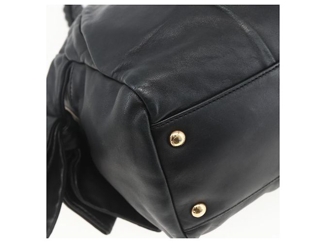 Halb Schultertasche aus Leder in Schwarz und Gold Auth 148535V von Salvatore Ferragamo Golden - Ansicht 17