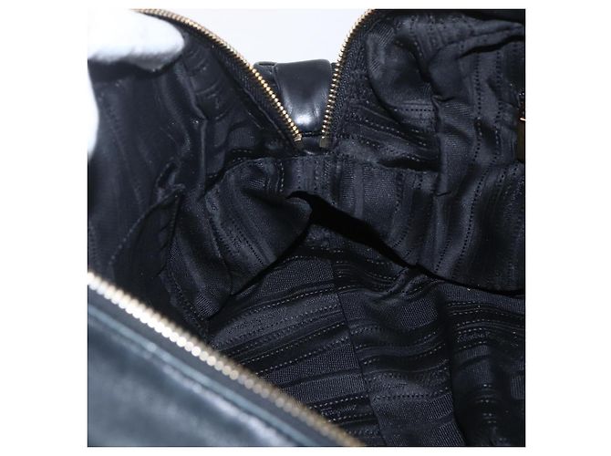 Halb Schultertasche aus Leder in Schwarz und Gold Auth 148535V von Salvatore Ferragamo Golden - Ansicht 21