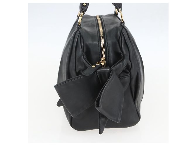 Halb Schultertasche aus Leder in Schwarz und Gold Auth 148535V von Salvatore Ferragamo Golden - Ansicht 3
