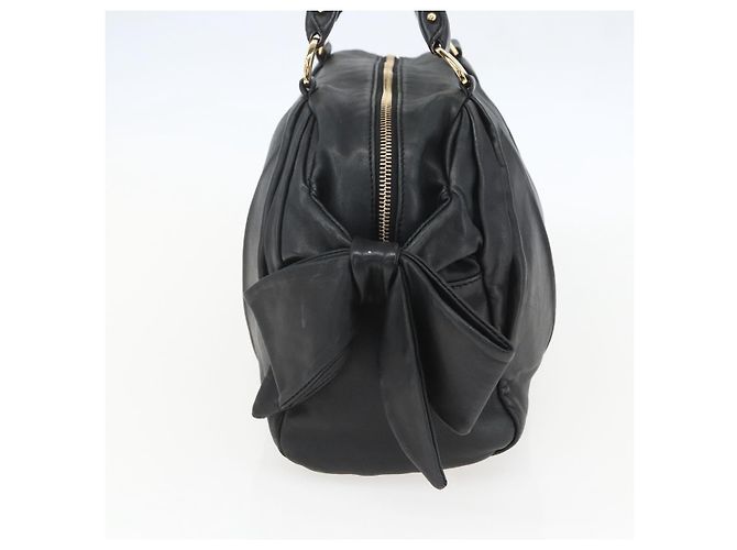 Halb Schultertasche aus Leder in Schwarz und Gold Auth 148535V von Salvatore Ferragamo Golden - Ansicht 4