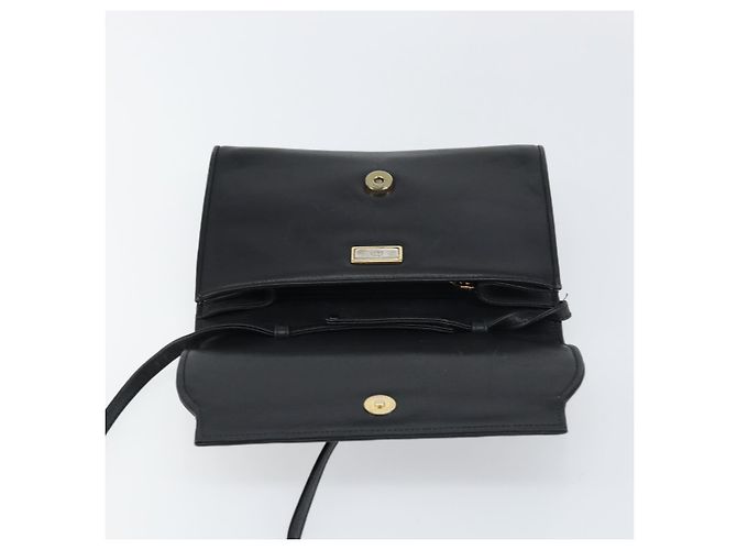 Borsa a Spalla in Pelle Nera e Oro GUCCI 004 25 0240 Auth 156804 Nero D'oro - vista 17