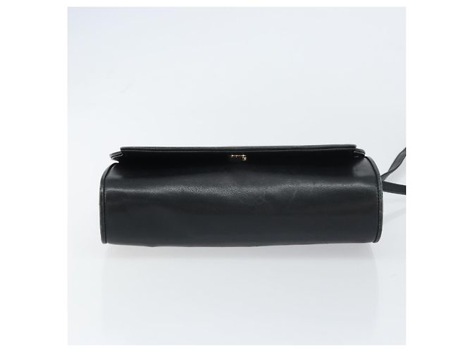 Borsa a Spalla in Pelle Nera e Oro GUCCI 004 25 0240 Auth 156804 Nero D'oro - vista 5