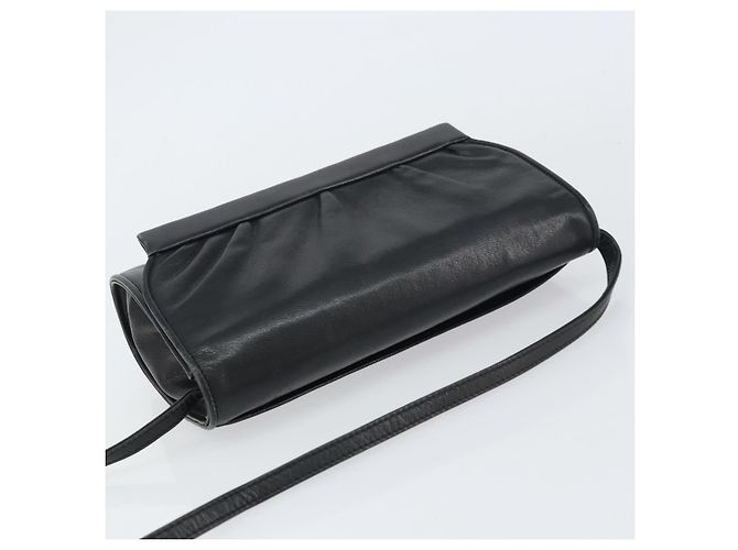 Borsa a Spalla in Pelle Nera e Oro GUCCI 004 25 0240 Auth 156804 Nero D'oro - vista 6