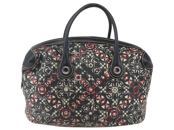 CHANEL Borsa da Viaggio Boston Coco in PVC Tela Nera Argento CC Auth 159746 Nero - vista 13