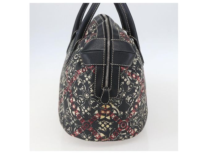CHANEL Borsa da Viaggio Boston Coco in PVC Tela Nera Argento CC Auth 159746 Nero - vista 3