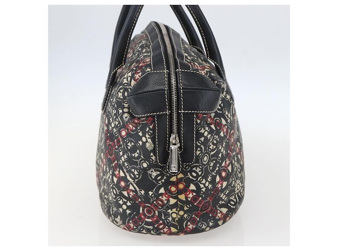 CHANEL Borsa da Viaggio Boston Coco in PVC Tela Nera Argento CC Auth 159746 Nero - vista 4