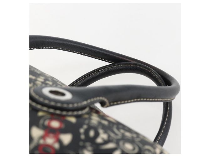 CHANEL Borsa da Viaggio Boston Coco in PVC Tela Nera Argento CC Auth 159746 Nero - vista 8