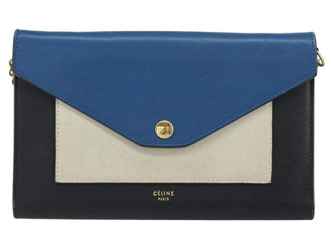 Céline CELINE Chain Shoulder Wallet Bag Leather Multicolor Gold Auth BA8968 Multiple colors Golden - view 13