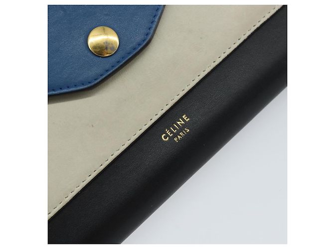 Céline CELINE Chain Shoulder Wallet Bag Leather Multicolor Gold Auth BA8968 Multiple colors Golden - view 18