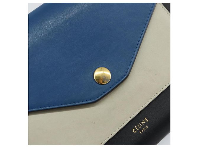Céline CELINE Chain Shoulder Wallet Bag Leather Multicolor Gold Auth BA8968 Multiple colors Golden - view 19